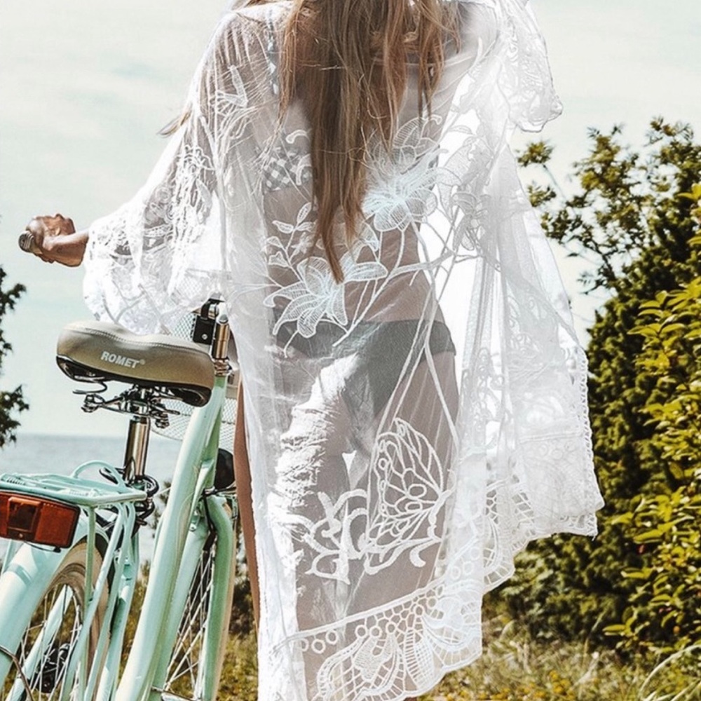 Cupshe kimono lace coverup